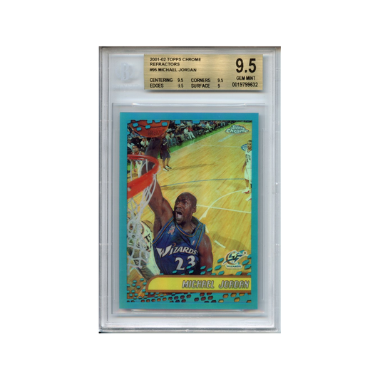 Michael-Jordan-Refractors-2001-02-Topps-Chrome-BGS-9.5-Vorderseite