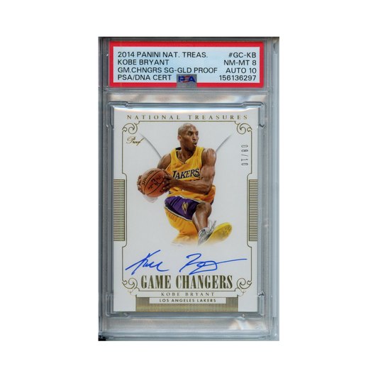 Kobe-Bryant-Game-Changers-Signature-Gold-Proof-2014-Panini-National-Treasures-PSA-8/10-Vorderseite