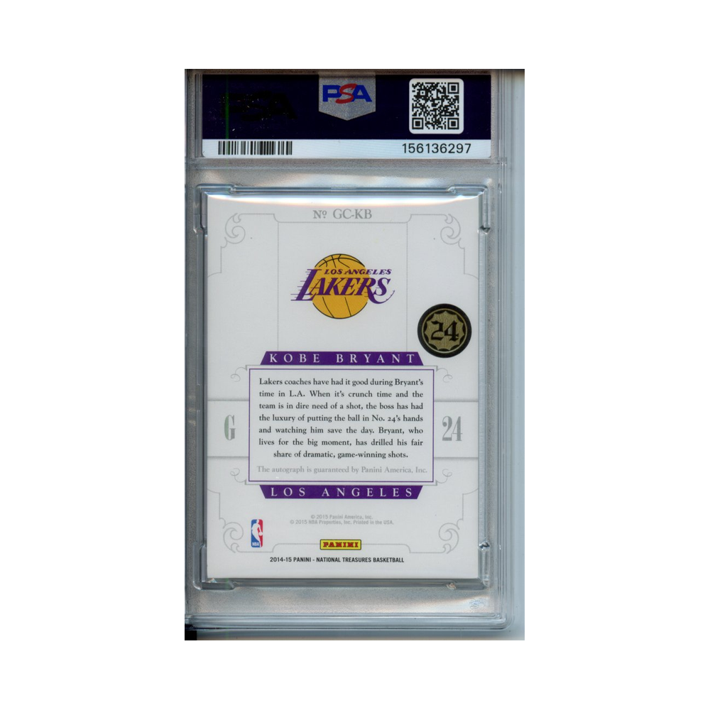 Kobe-Bryant-Game-Changers-Signature-Gold-Proof-2014-Panini-National-Treasures-PSA-8/10-Rückseite