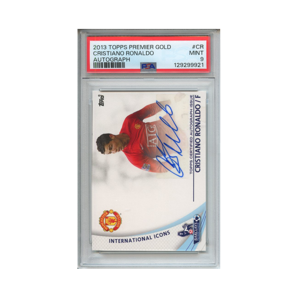 Cristiano-Ronaldo-Autograph-2013-Topps-Premier-Gold-PSA-9-Vorderseite