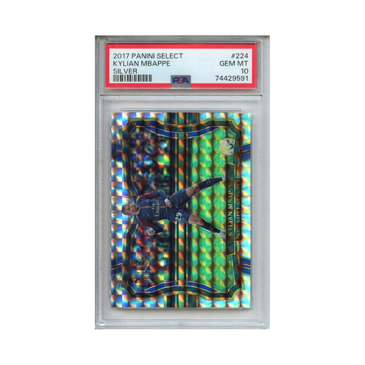 Kylian-Mbappe-Silver-2017-Panini-Select-PSA-10-Vorderseite