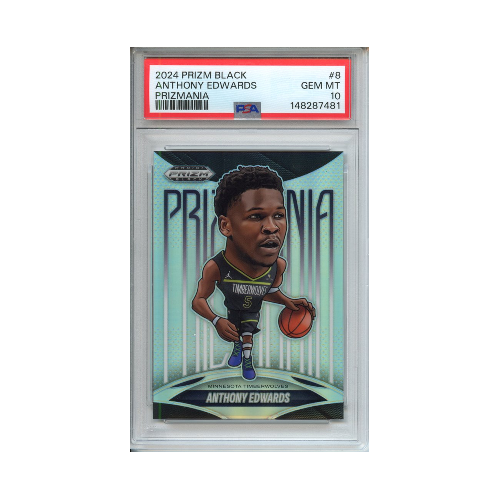 Anthony-Edwards-Prizmania-2024-Prizm-Black-PSA-10-Vorderseite