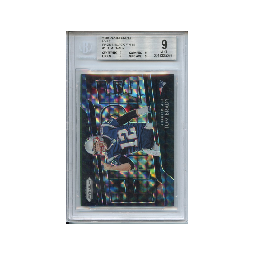 Tom-Brady-Hype-Prizms-Black-Finite-2018-Panini-Prizm-BGS-9-Vorderseite