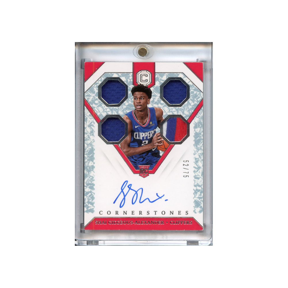 Shai-Gilgeous-Alexander-Patch-Autograph-/75-2018-Cornerstones-Vorderseite