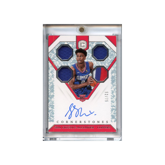 Shai-Gilgeous-Alexander-Patch-Autograph-/75-2018-Cornerstones-Vorderseite