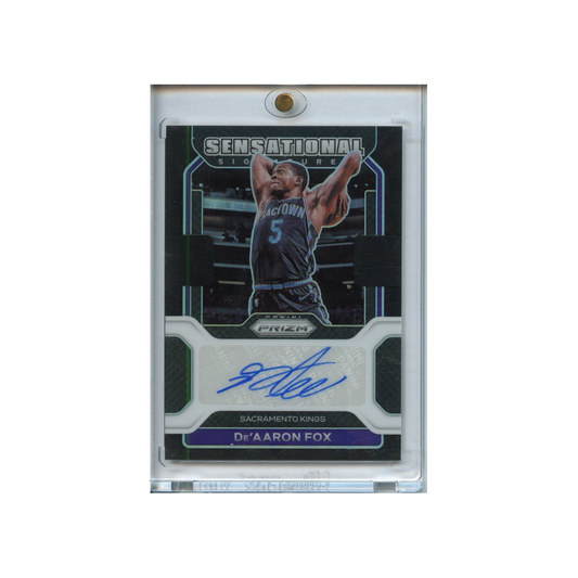 De'Aaron-Fox-Black-Sensational-Signatures-1/1-2021-Prizm-Vorderseite