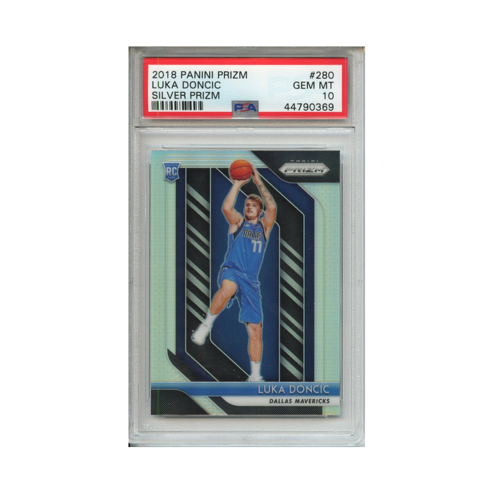 Luka-Doncic-Silver-Prizm-2018-Panini-Prizm-PSA-10-Vorderseite