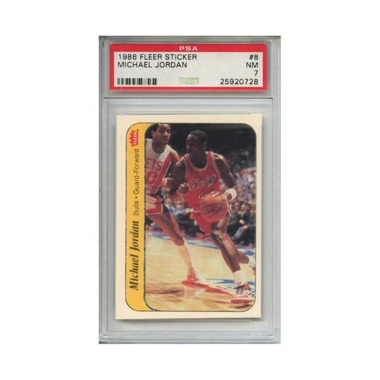 Michael-Jordan-1986-Fleer-Sticker-PSA-7-Vorderseite