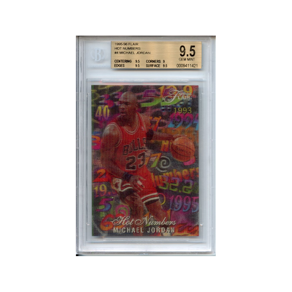 Michael-Jordan-Hot-Numbers-1995-96-Flair-BGS-9.5-Vorderseite