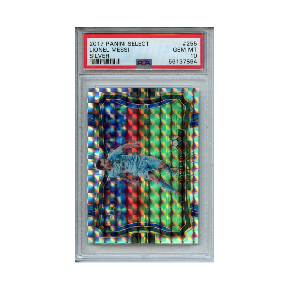 Lionel-Messi-Silver-2017-Panini-Select-PSA-10-Vorderseite