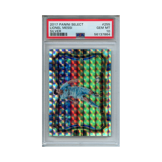 Lionel-Messi-Silver-2017-Panini-Select-PSA-10-Vorderseite