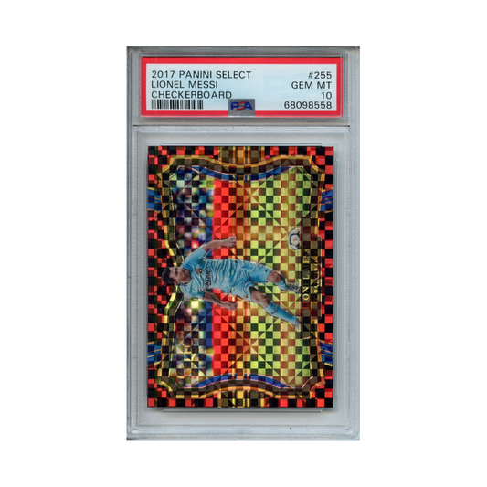 Lionel-Messi-Checkerboard-2017-Panini-Select-PSA-10-Vorderseite