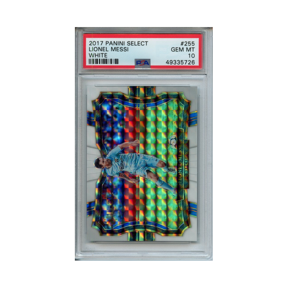 Lionel-Messi-White-2017-Panini-Select-PSA-10-Vorderseite