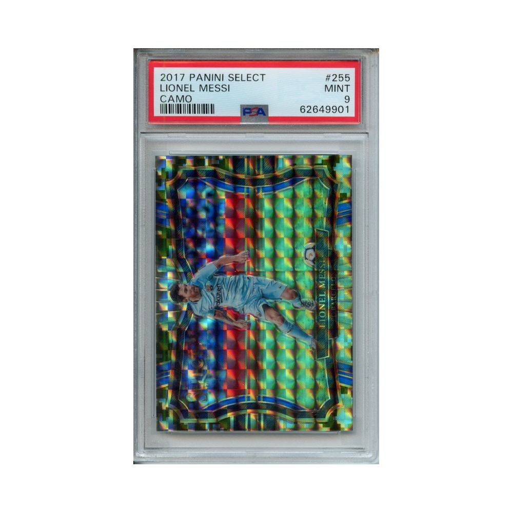 Lionel-Messi-Camo-2017-Panini-Select-PSA-9-Vorderseite