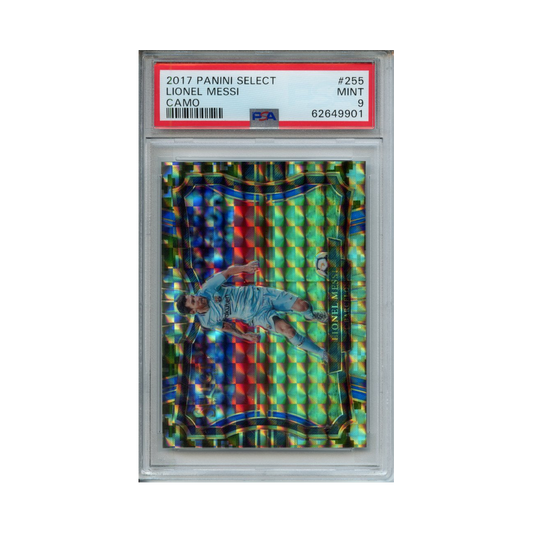 Lionel-Messi-Camo-2017-Panini-Select-PSA-9-Vorderseite