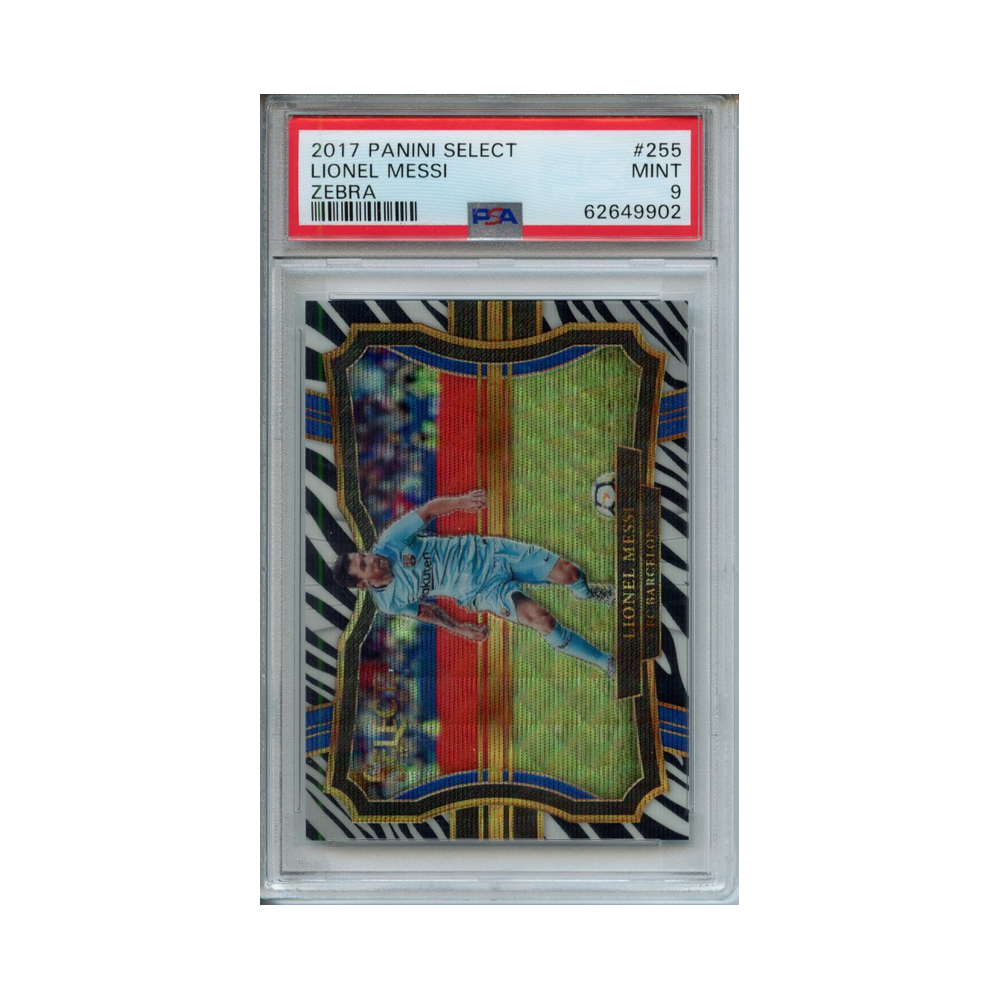 Lionel-Messi-Zebra-2017-Panini-Select-PSA-9-Vorderseite