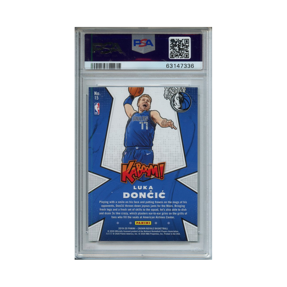 Luka-Doncic-Kaboom!-2019-Panini-Crown-Royale--PSA-10-Rückseite