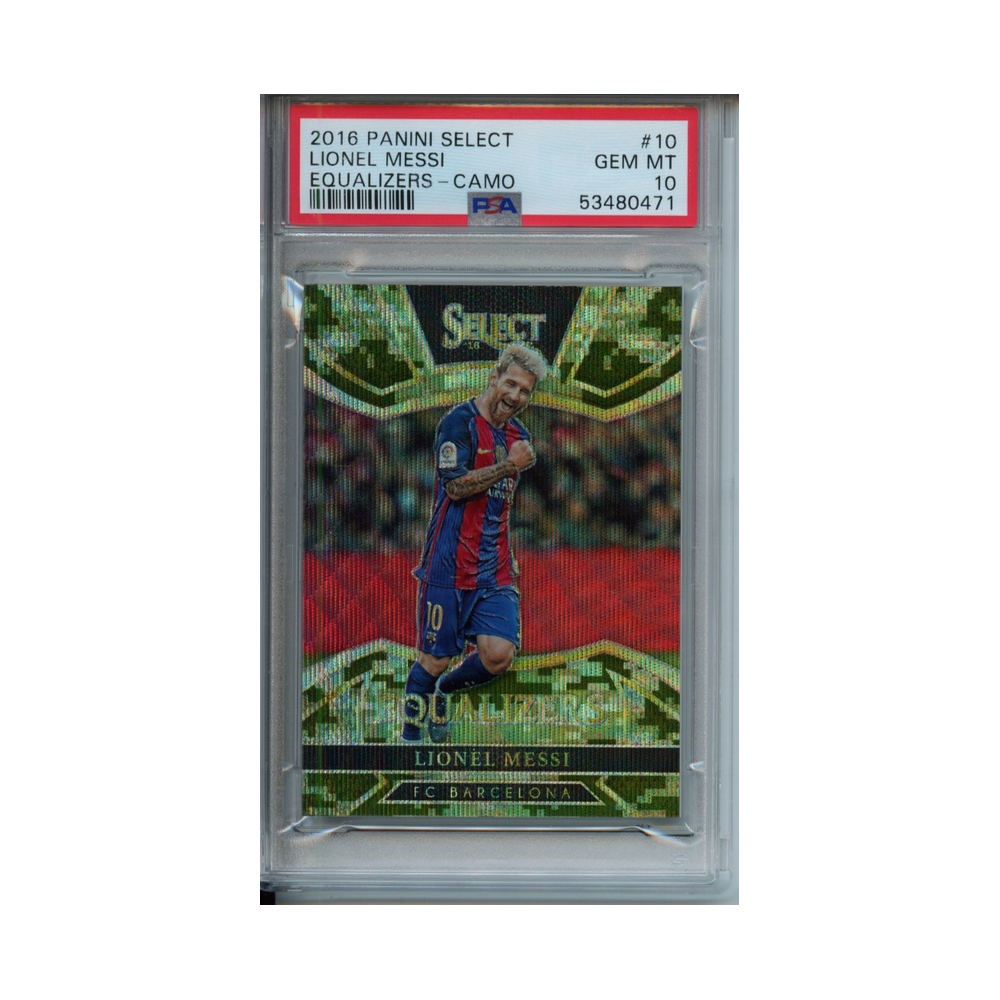 Lionel-Messi-Equalizers-Camo-2016-Panini-Select-PSA-10-Vorderseite