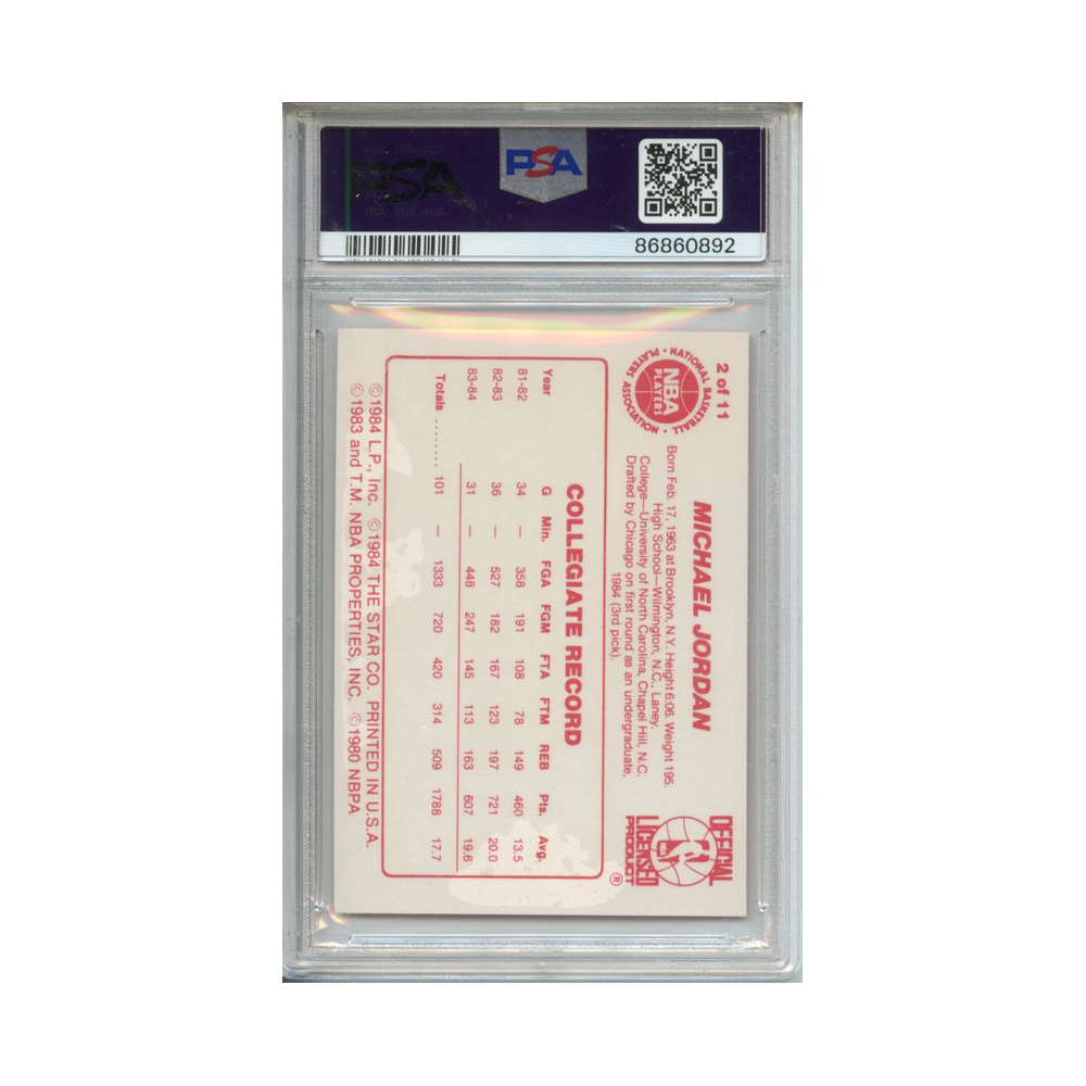 Michael-Jordan-1985-86-Star-All-Rookies-PSA-7-Rückseite