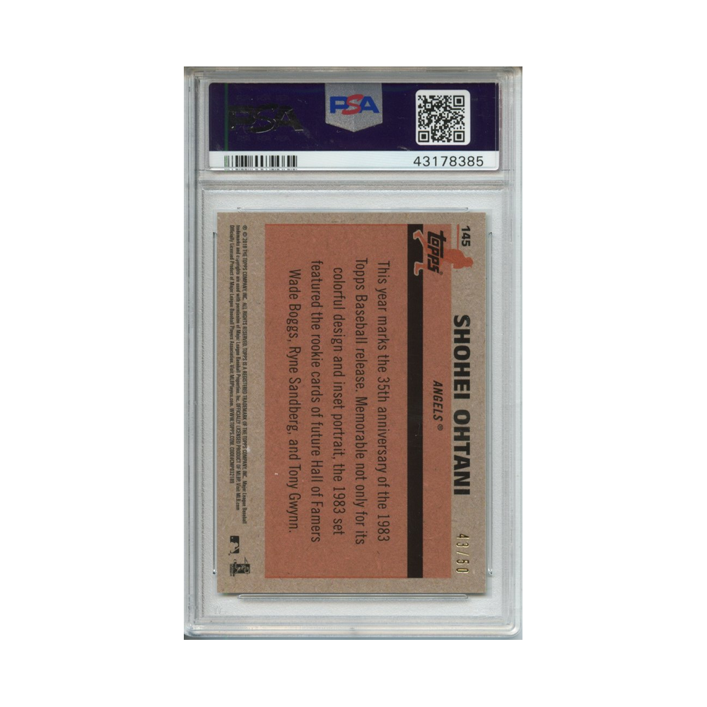 Shohei-Ohtani-'83-Chrome-Promo--Gold-Refractor-2018-Topps-Silver-Pack-PSA-10-Rückseite