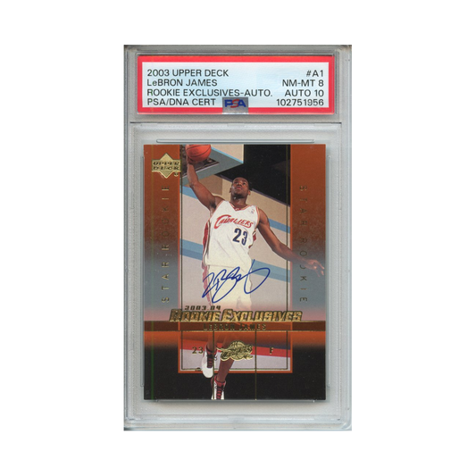 Lebron-James-Rookie-Exclusives-Auto-2003-Upper-Deck-PSA-8/10-Vorderseite