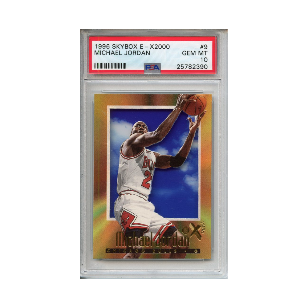 Michael-Jordan-1996-Skybox-E-X2000-PSA-10-Vorderseite