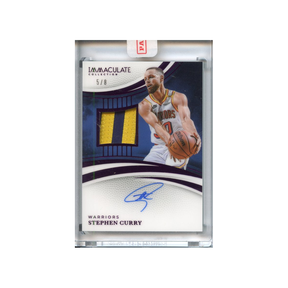 Stephen-Curry-Patch-Autograph-/8-2024-Immaculate-Vorderseite