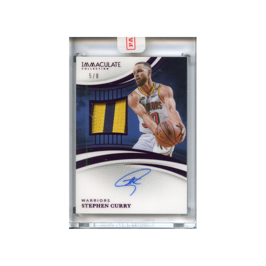 Stephen-Curry-Patch-Autograph-/8-2024-Immaculate-Vorderseite