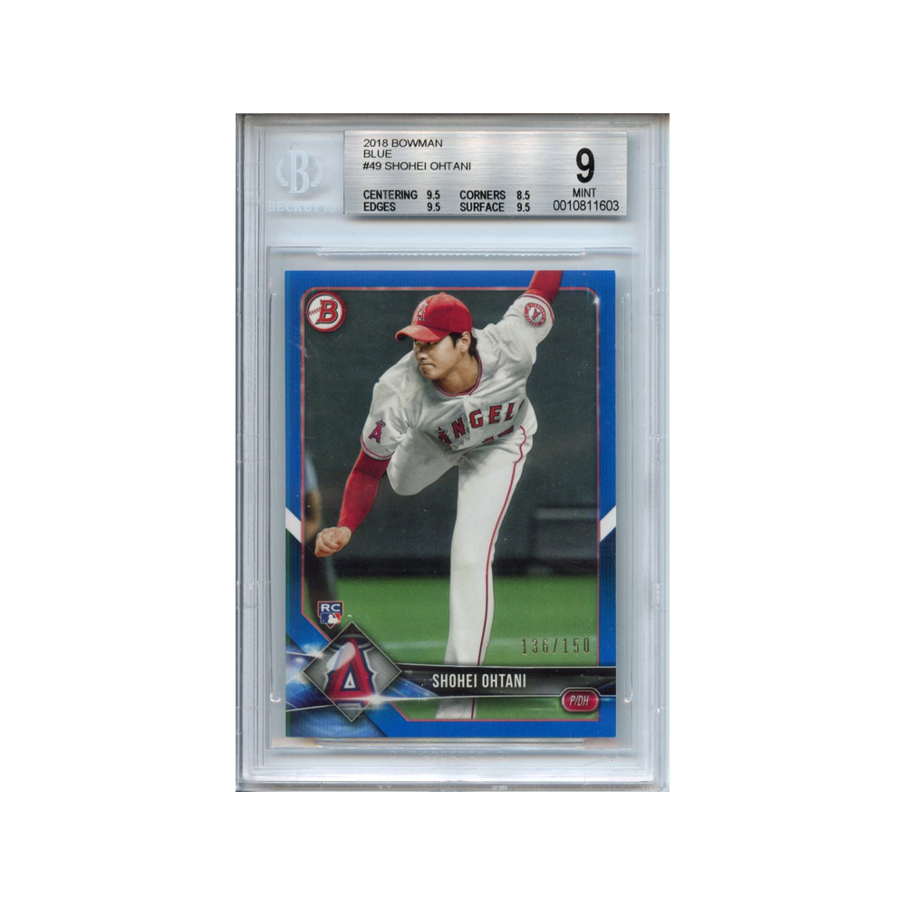 Shohei-Ohtani-Blue-2018-Bowman-BGS-9-Vorderseite
