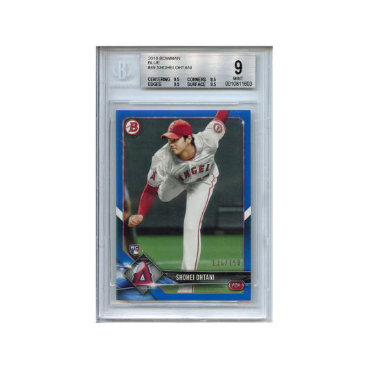 Shohei-Ohtani-Blue-2018-Bowman-BGS-9-Vorderseite