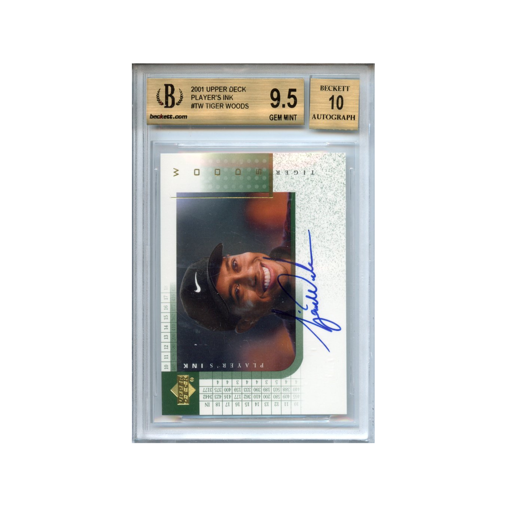 Tiger-Woods-Players-Ink-2001-Upper-Deck--BGS-9,5/10-Vorderseite