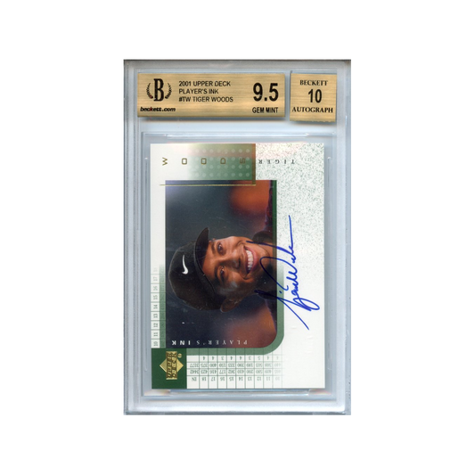 Tiger-Woods-Players-Ink-2001-Upper-Deck--BGS-9,5/10-Vorderseite