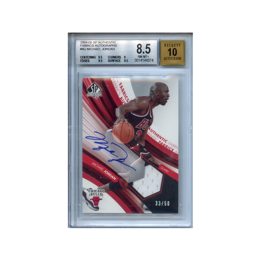 Michael-Jordan-Fabrics-Autographs-2004-05-SP-Authentic--BGS-8,5/10-Vorderseite