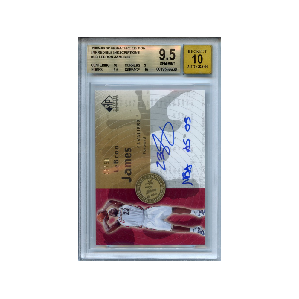 Lebron-James-/50-Inkredible-Inkscriptions-2005-06-SP-Signature-Edition-BGS-9,5/10-Vorderseite
