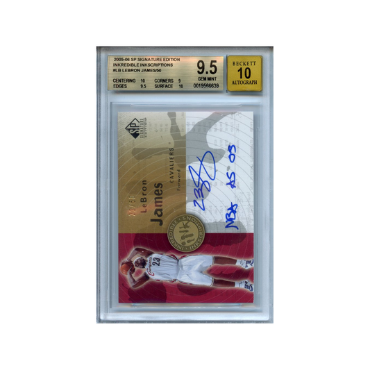 Lebron-James-/50-Inkredible-Inkscriptions-2005-06-SP-Signature-Edition-BGS-9,5/10-Vorderseite