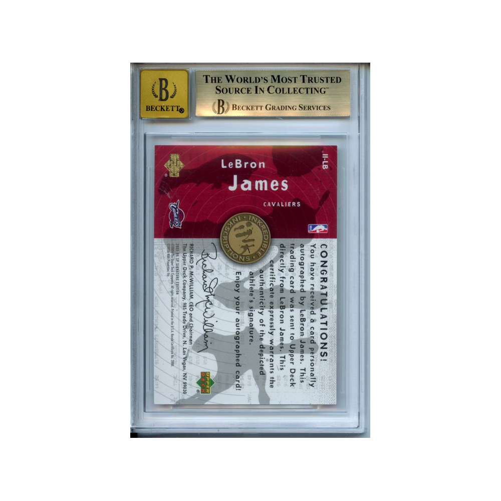 Lebron-James-/50-Inkredible-Inkscriptions-2005-06-SP-Signature-Edition-BGS-9,5/10-Rückseite