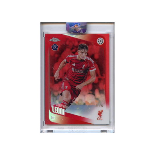 Giovanni-Leoni-Red-/5-2025-Topps-Chrome-Vorderseite