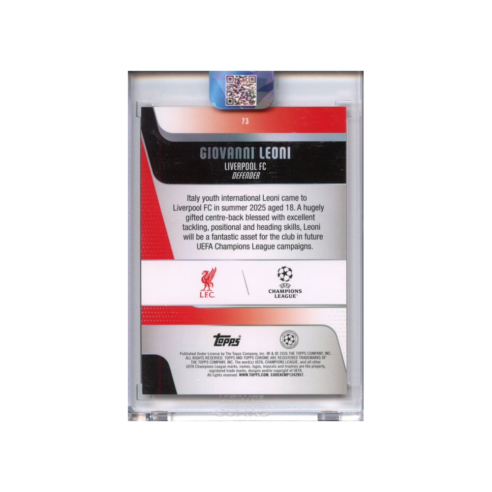 Giovanni-Leoni-Red-/5-2025-Topps-Chrome-Rückseite