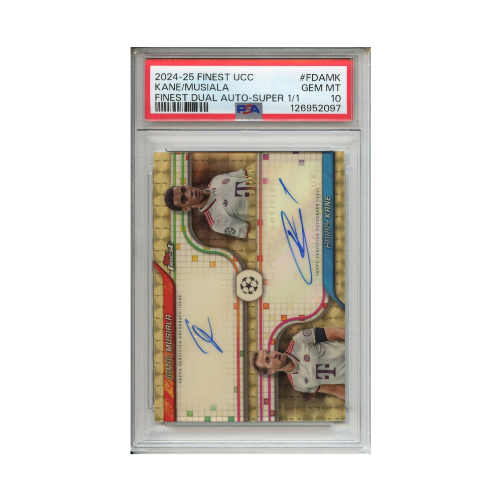 Kane/Musiala-Finest-Dual-Auto-Super-1/1-2024-25-Finest-UCC-PSA-10-Vorderseite