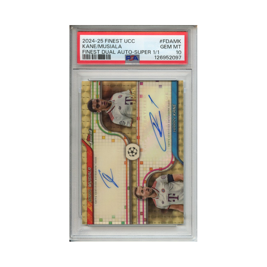 Kane/Musiala-Finest-Dual-Auto-Super-1/1-2024-25-Finest-UCC-PSA-10-Vorderseite