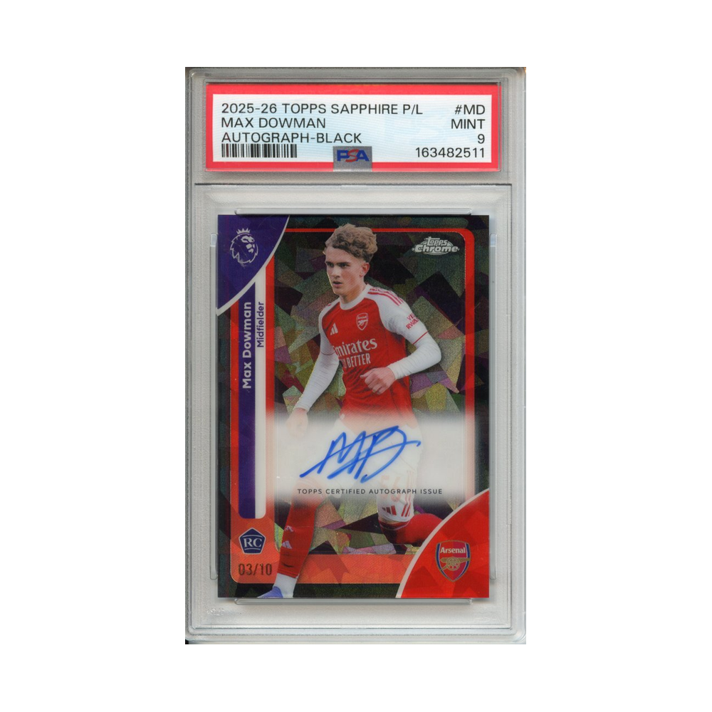 Max-Dowman-Autograph-Black-2025-26-Topps-Sapphire-P/L-PSA-9-Vorderseite