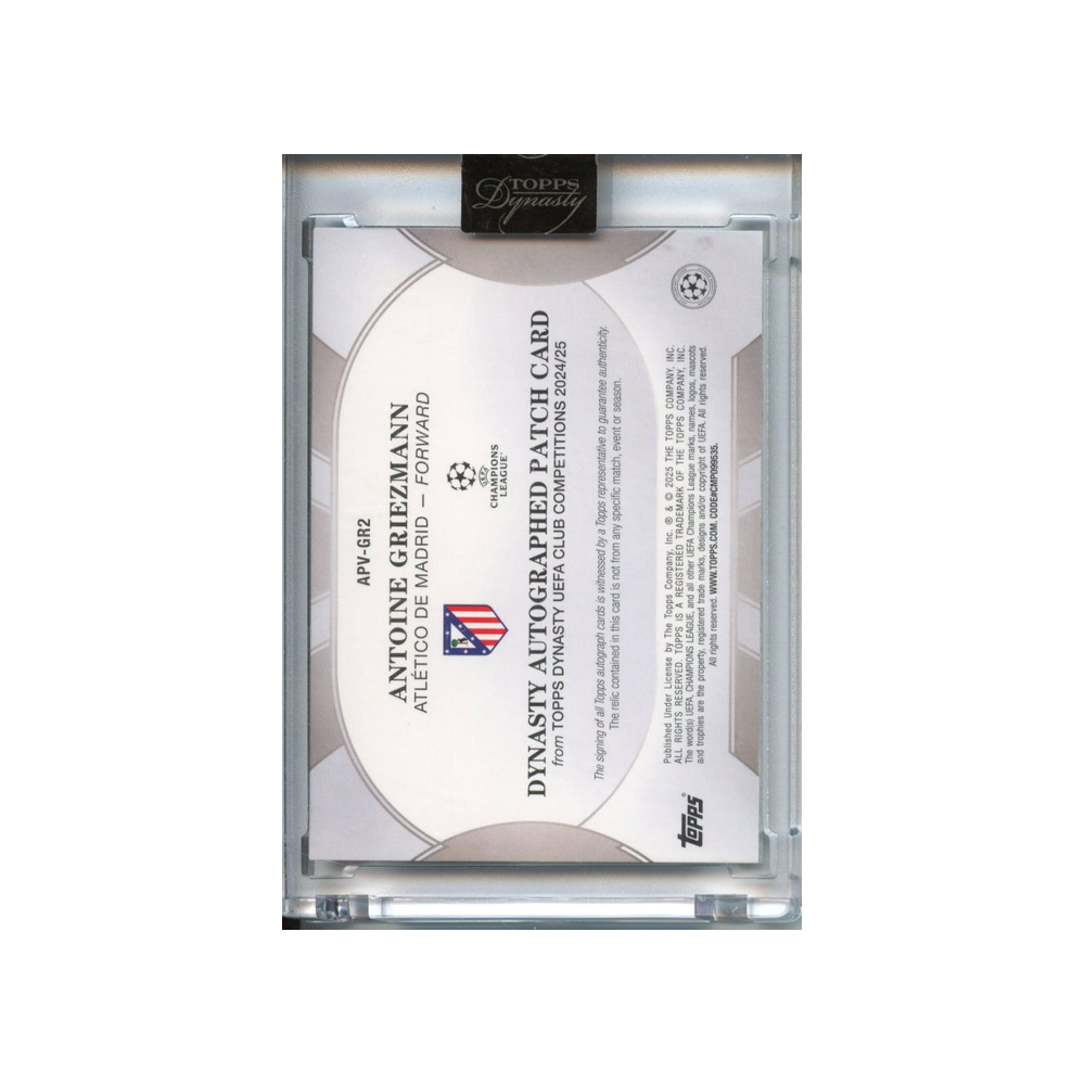 Antoine-Griezmann-Autograph-Patch-Gold-1/1-2024-Dynasty-Rückseite